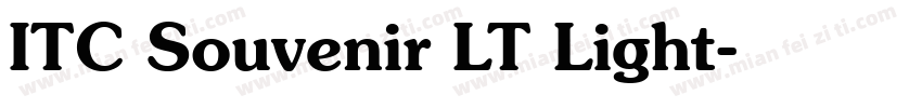 ITC Souvenir LT Light字体转换